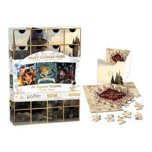 AQUARIUS Harry Potter Advent Calendar Puzzle Set (24 Jigsaw Puzzles / 50 Pieces)